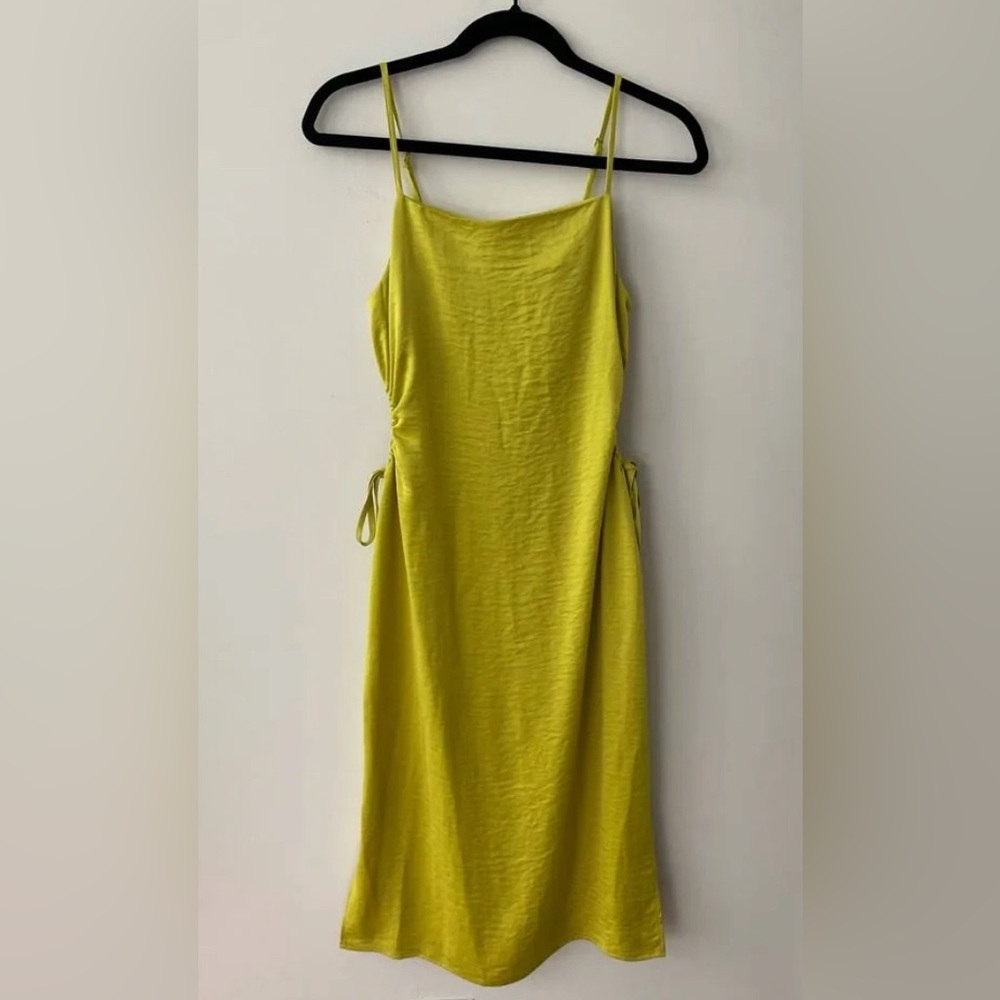 Christian LaCroix Designer Keyhole Satin Midi Dress - Size Small